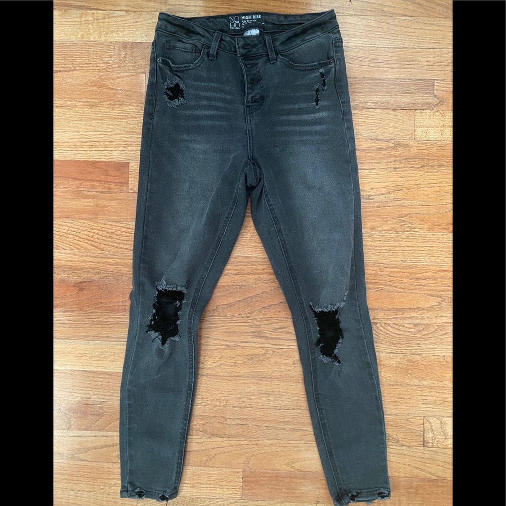 Size 5 High Rise Ripped Jeans - Picture 2 of 7